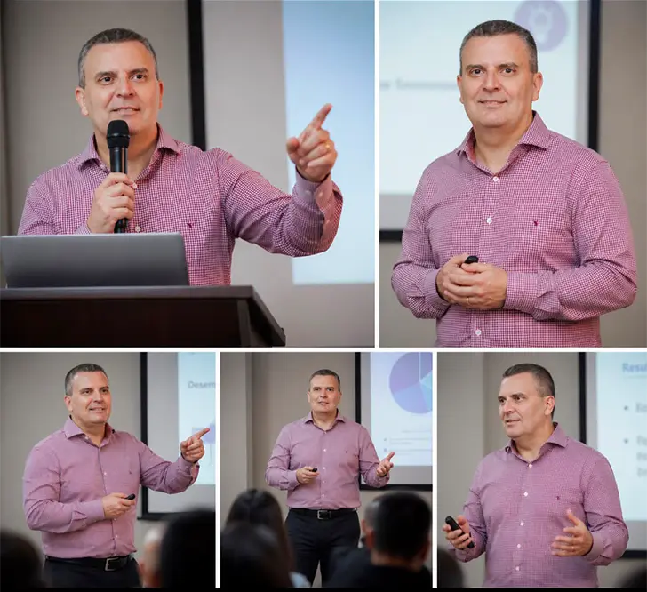 João Marcos Cazula palestrando